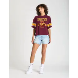NCAA Iowa State Cyclones Women's Champion Sequin Print T-Shirt - L