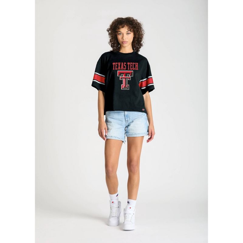 slide 1 of 4, NCAA Texas Tech Red Raiders Women's Champion Sequin Print T-Shirt - S, 1 ct