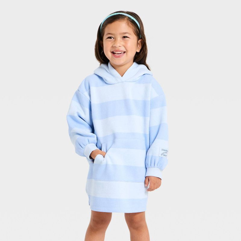 Toddler Girls' Long Sleeve Striped Dress - Cat & Jack Blue 3T | Shipt Toddler Girls' Long Sleeve Striped Dress - Cat & Jack Blue 3T | Shipt