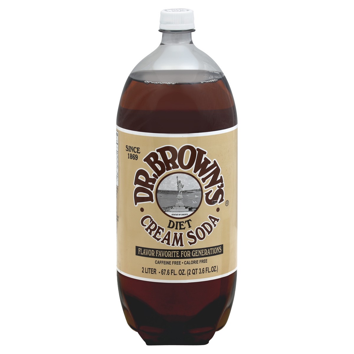 slide 2 of 2, Dr. Brown's Cream Soda- 2 liter, 67.6 oz