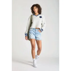 NCAA Penn State Nittany Lions Women's Champion Ash V-Neck Sweatshirt - XL