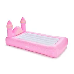 FUNBOY Pink Castle 15"H Kids' Sleepover Twin Air Mattress Bed with Electric Pump