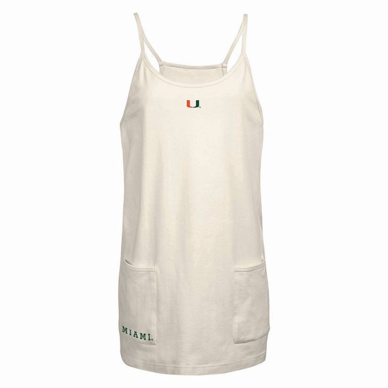 slide 1 of 3, NCAA Miami Hurricanes Women's Off White Dress - L, 1 ct