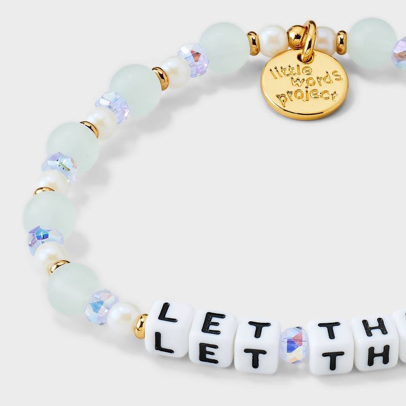 slide 4 of 4, Little Words Project "Let Them" Beaded Bracelet Boxed - Honeydew Kiss, 1 ct