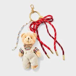 Little Words Project "Trying My Best" Plush Teddy Bear Beaded Bag Charm