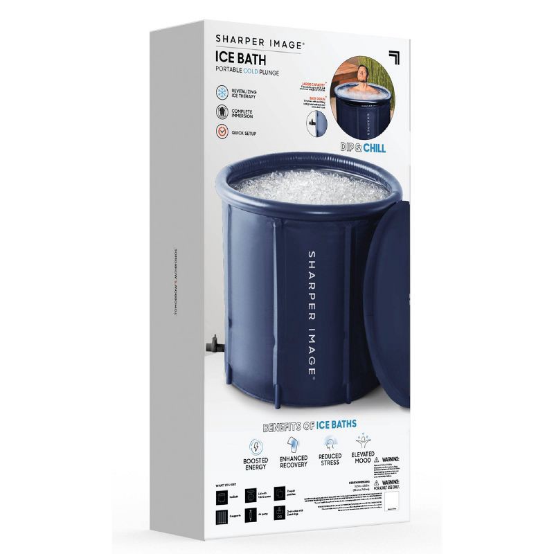slide 7 of 7, Sharper Image Ice Bath Portable 31.5" Inflatable Pool - Navy, 1 ct