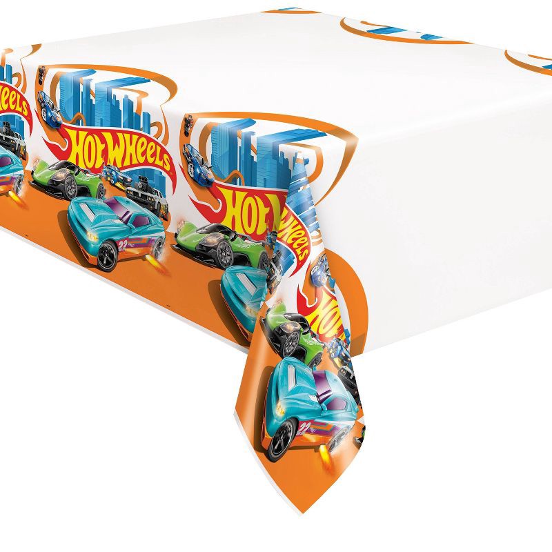 slide 1 of 4, Hot Wheels Plastic Table Cover, 1 ct