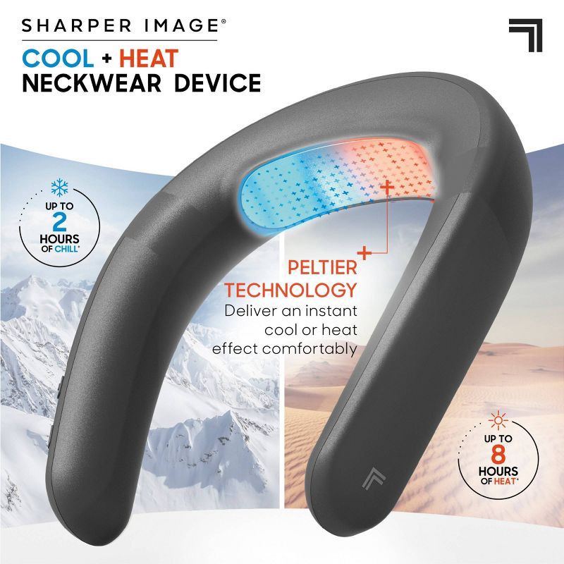 slide 2 of 8, Sharper Image Cordless Cool and Heat Neckwear Device Black, 1 ct