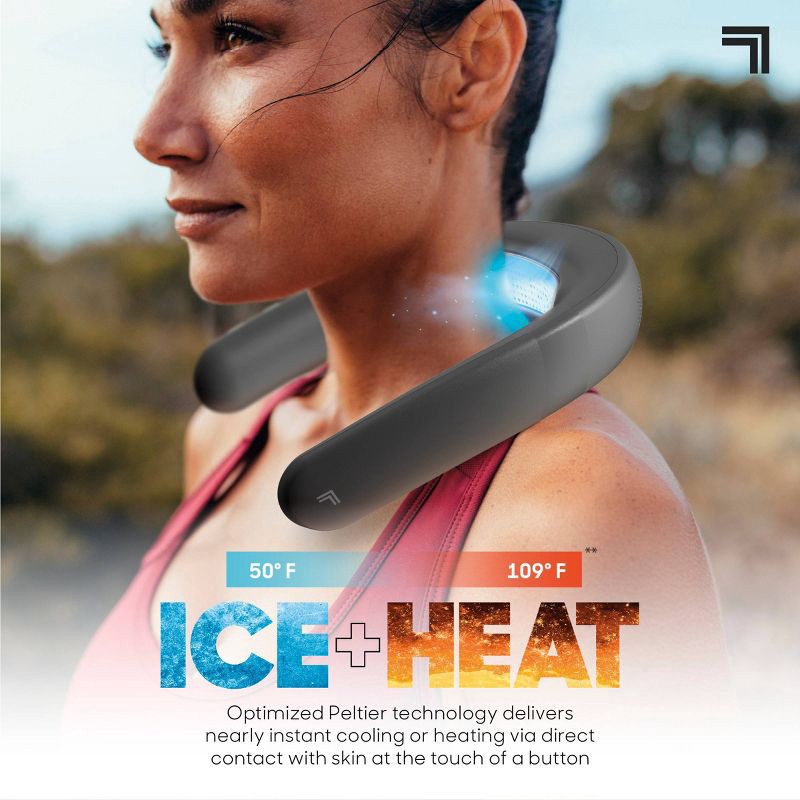 slide 3 of 8, Sharper Image Cordless Cool and Heat Neckwear Device Black, 1 ct