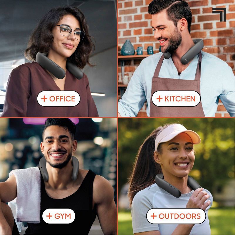 slide 6 of 8, Sharper Image Cordless Cool and Heat Neckwear Device Black, 1 ct