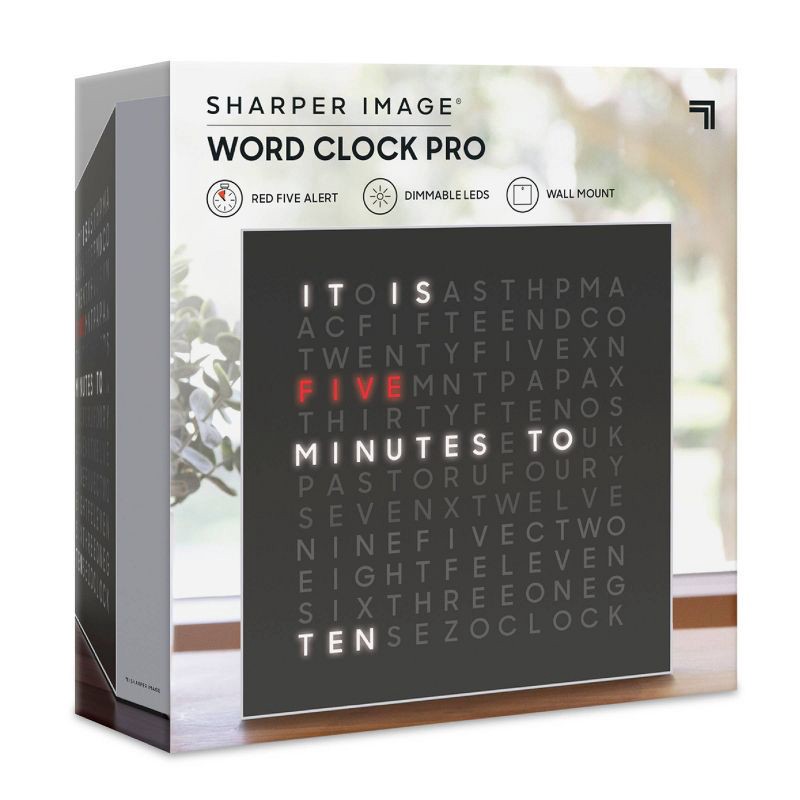 slide 5 of 6, Sharper Image LED Word Clock Pro, 1 ct