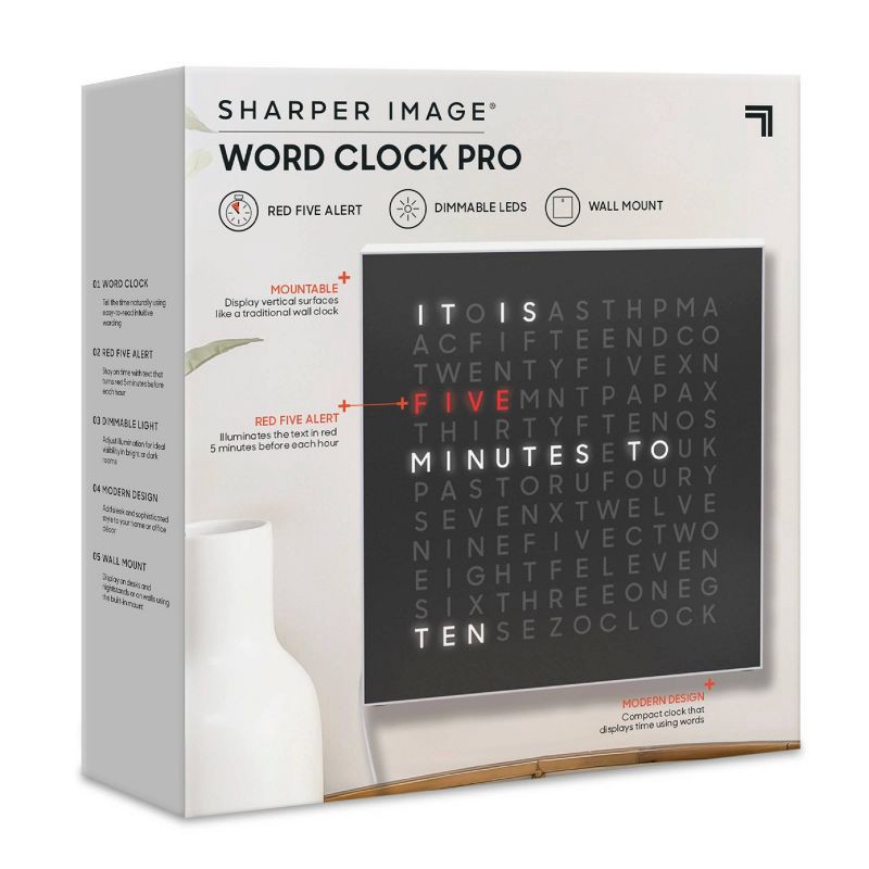 slide 6 of 6, Sharper Image LED Word Clock Pro, 1 ct