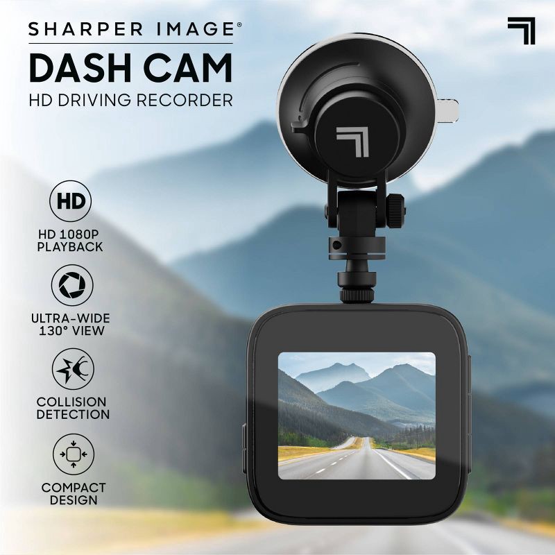 slide 2 of 8, Sharper Image Dashboard Cam HD Driving Recorder, 1 ct
