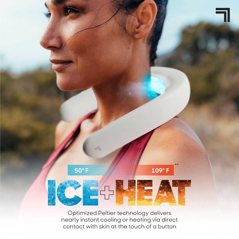 slide 3 of 8, Sharper Image Cordless Cool and Heat Neckwear Device White, 1 ct