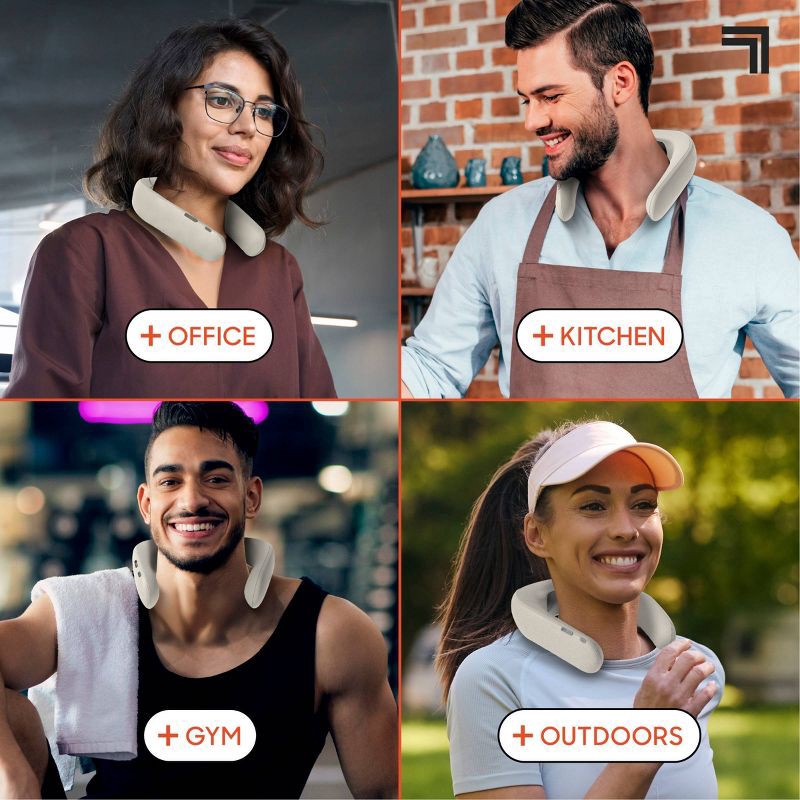 slide 6 of 8, Sharper Image Cordless Cool and Heat Neckwear Device White, 1 ct