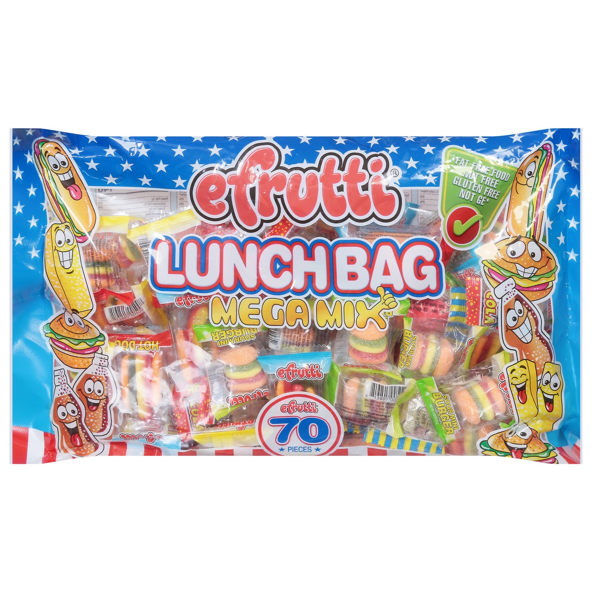 slide 1 of 9, eFrutti Mega Mix Lunch Bag Gummies 70 ea, 70 ct