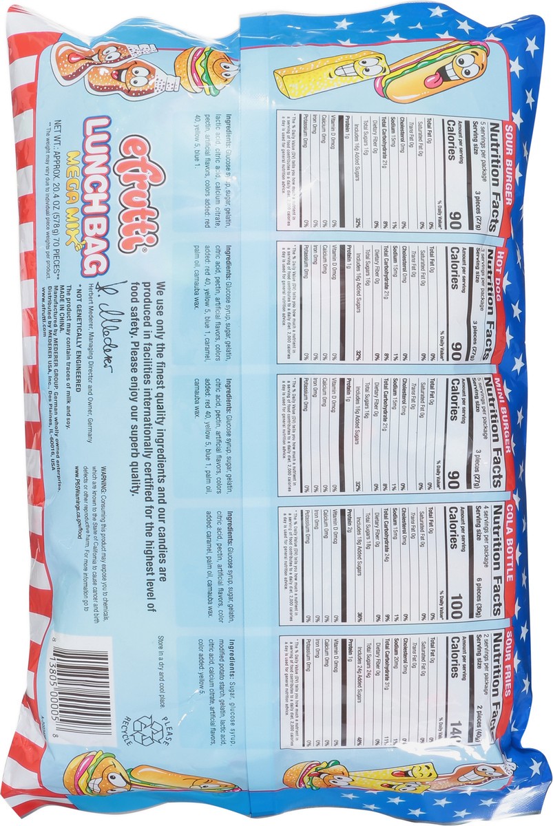 slide 2 of 9, eFrutti Mega Mix Lunch Bag Gummies 70 ea, 70 ct