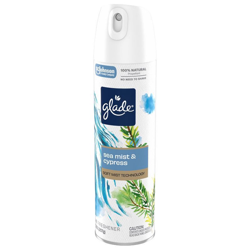slide 10 of 14, Glade Aerosol Air Fresheners - Sea Mist & Cypress - 7.3oz, 7.3 oz