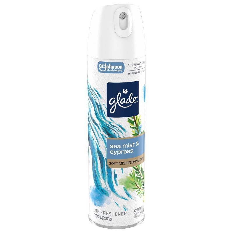 slide 11 of 14, Glade Aerosol Air Fresheners - Sea Mist & Cypress - 7.3oz, 7.3 oz