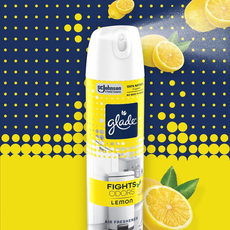 slide 2 of 15, Glade Aerosol Air Fresheners - Lemon - 7.3oz, 7.3 oz