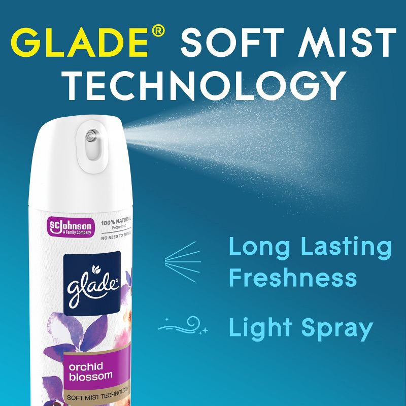 slide 2 of 14, Glade Aerosol Air Fresheners - Orchid Blossom - 7.3oz, 7.3 oz