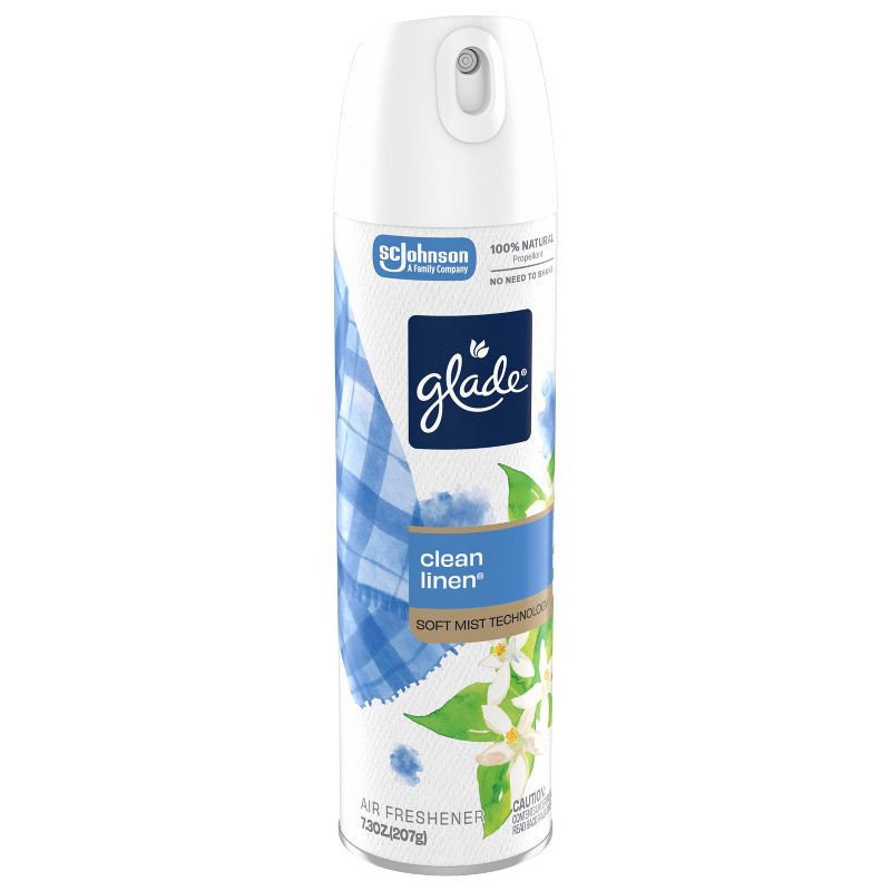 slide 12 of 15, Glade Aerosol Air Fresheners - Clean Linen - 7.3oz, 7.3 oz