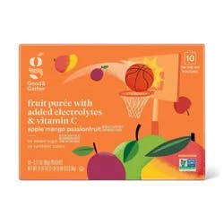 Apple, Mango, Passionfruit Applesauce with Electrolytes and Vitamin C Pouches- 31.7oz/10ct - Good & Gather™
