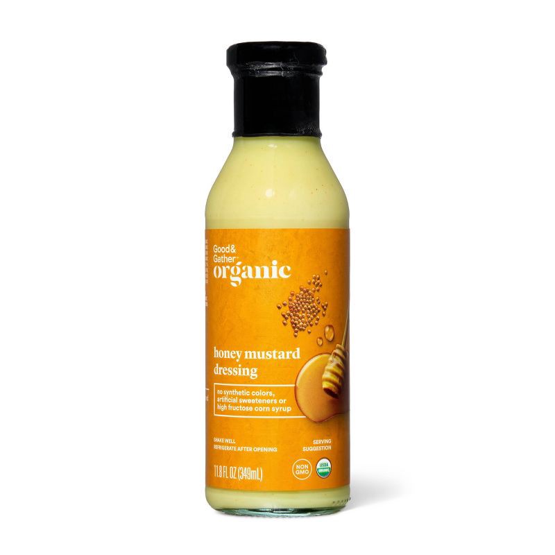 slide 1 of 6, Organic Honey Mustard Dressing - 11.8 fl oz - Good & Gather™, 11.8 fl oz