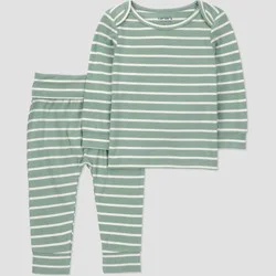 Carter's Just One You Carters' Just One You® Baby Boys' 2pc Comfy Soft Striped Top and Pants Set - Green 6M