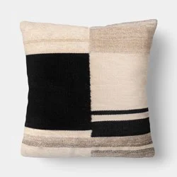 Oversized Square Linework Pillow Neutral/Black - Threshold™