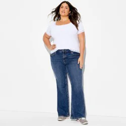 Women's Babyboot Low-Rise Flare Jeans - Wild Fable™ Dark Wash 17