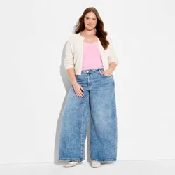 Women's Mid-Rise Lowkey Wide Leg Jeans - Wild Fable™ Medium Wash 17