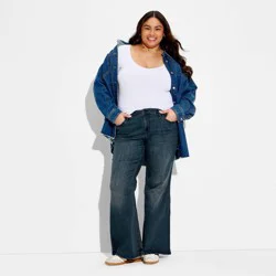Women's Mid-Rise Flare Curvy Jeans - Wild Fable™ Black Wash 17