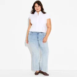 Women's Mid-Rise Flare Curvy Jeans - Wild Fable™ Light Wash 17