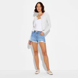 Women's Denim Mid-Rise Cut-Off Shorts - Wild Fable™ Medium Wash 4