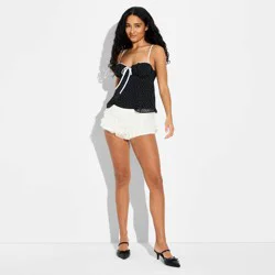 Women's Mesh Bloomer Shorts - Wild Fable™ Cream M