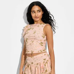 Women's Mesh Tank Top - Wild Fable™ Pink Floral XL