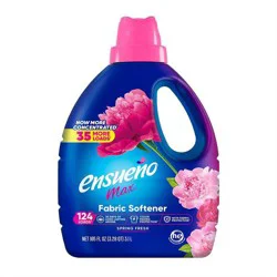 Ensueno Spring Fresh Liquid Fabric Softener - 105oz: Plastic Bottle, Contains Naturally Derived Ingredients, Jasmine Scent, 120 Uses