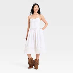 Women's Corset Midi Dress - A New Day™ White XL