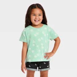 Toddler Girls' Daisy Relaxed T-Shirt - Cat & Jack™ Mint Green 12M