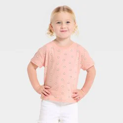 Toddler Girls' Hearts Relaxed T-Shirt - Cat & Jack™ Pink 18M