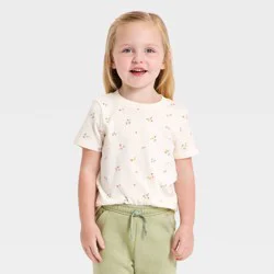 Toddler Girls' Ditsy Floral T-Shirt - Cat & Jack™ Cream 3T