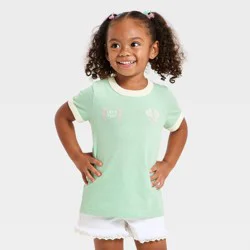 Toddler Girls' Little Aces T-Shirt - Cat & Jack™ Light Mint Green 5T