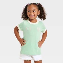Toddler Girls' Little Aces T-Shirt - Cat & Jack™ Light Mint Green 5T