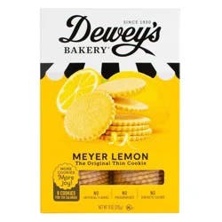 Dewey's Bakery Cookies Meyer Lemon Thins - 9oz