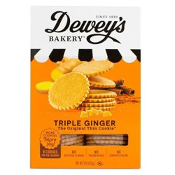 Dewey's Bakery Cookies Triple Ginger Thins - 9oz