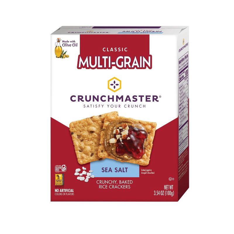 slide 1 of 3, Crunchmaster Crackers Multi-Grain Sea Salt - 3.54oz, 3.54 oz