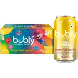 bubly Dragon Fruit Stardust Sparkling Water - 8pk/12 fl oz Cans