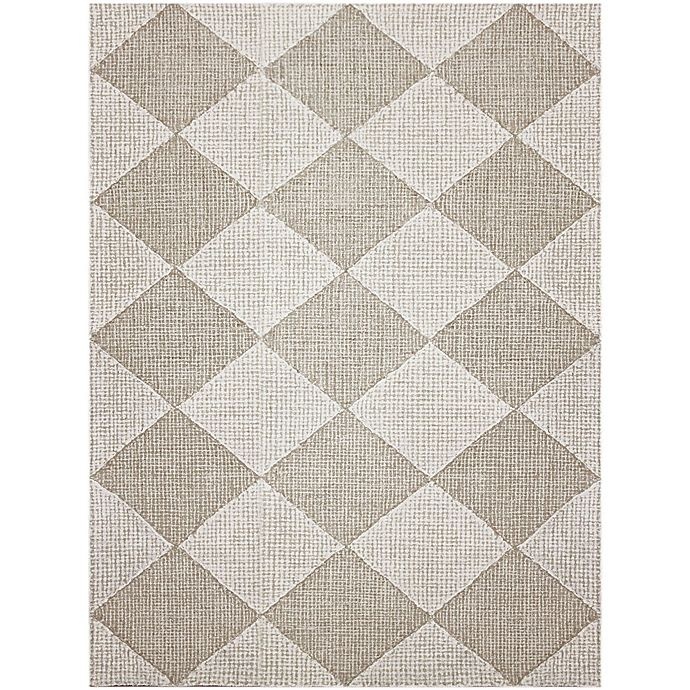 slide 1 of 3, Amer Amanya Checkered Accent Rug - Ivory, 2 ft x 3 ft