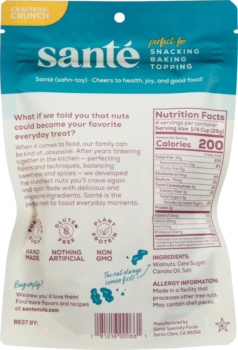 slide 3 of 7, Santé Candied Walnuts 4 oz, 4 oz